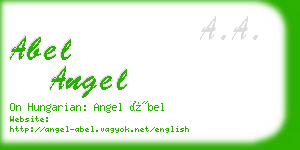 abel angel business card